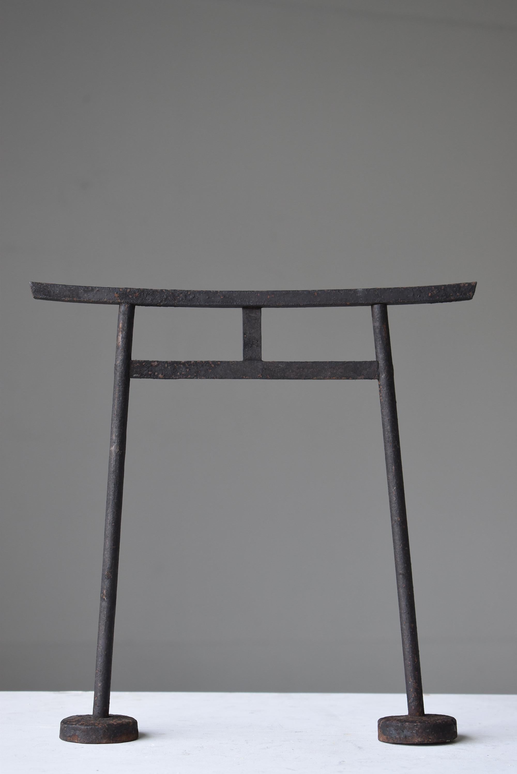 Japanese Antique Buddhist Art Iron Torii Gate 1900s-1940s / Wabi Sabi 8