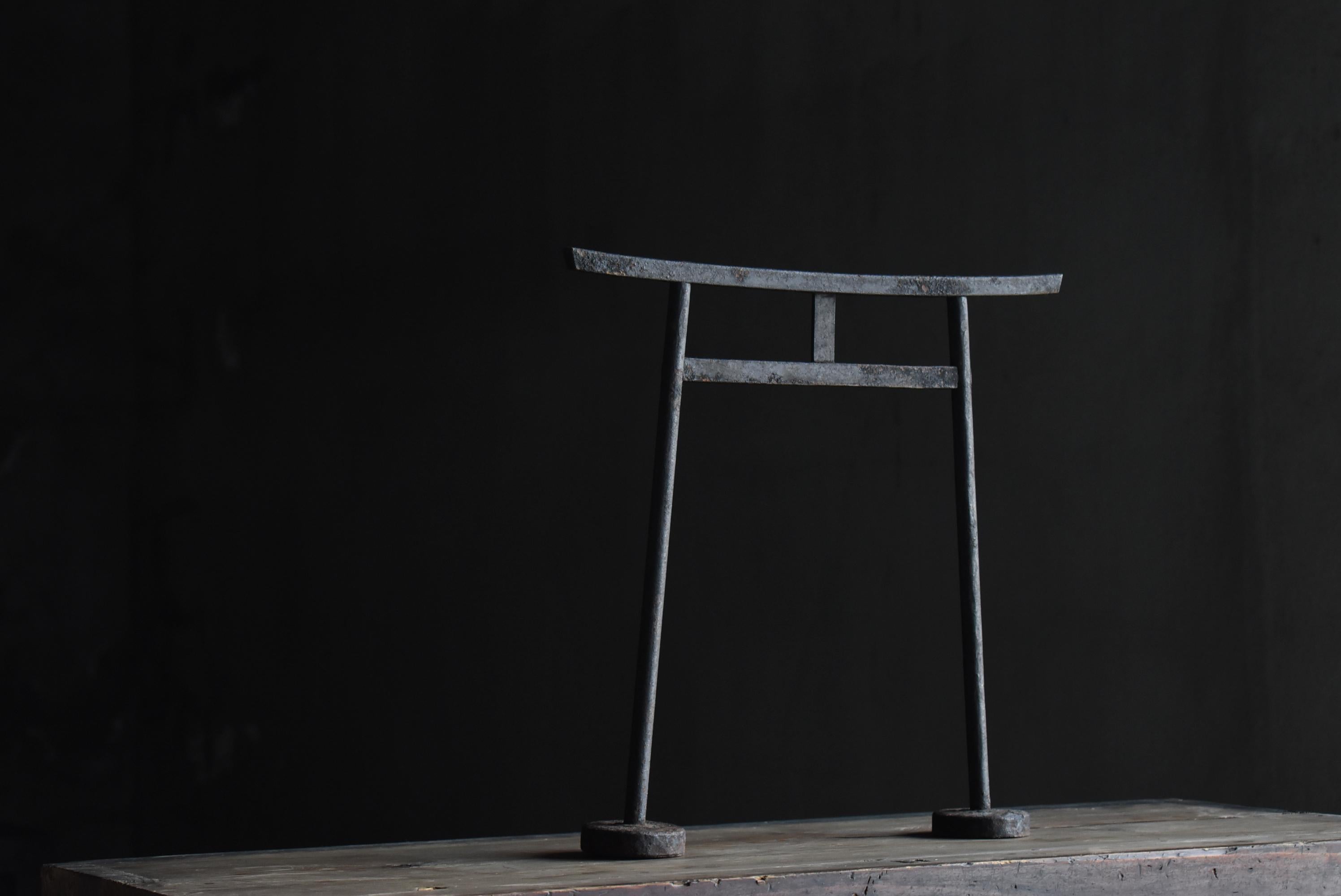 Japanese Antique Buddhist Art Iron Torii Gate 1900s-1940s / Wabi Sabi 11