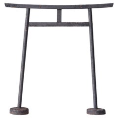 Japanese Antique Buddhist Art Iron Torii Gate 1900s-1940s / Wabi Sabi