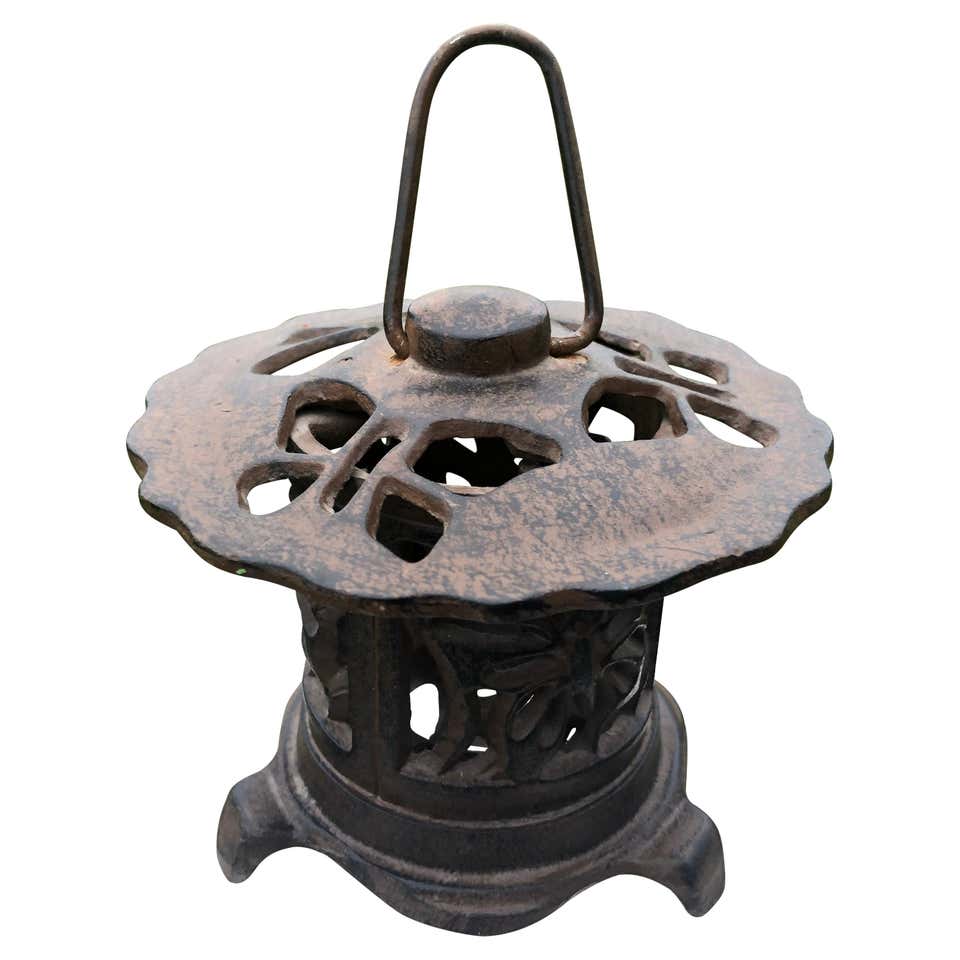 Japanese Antique Bronze Lantern with lovely details at 1stDibs