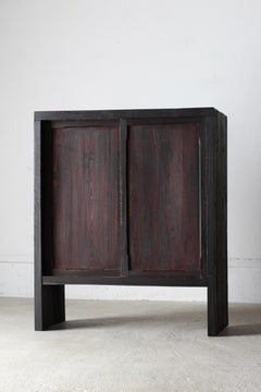 Japanese Antique Cabinet with Legs / Storage Tansu / 1868-1912s / Wabi-sabi