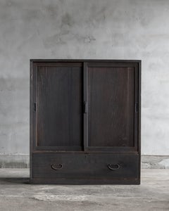 Japanese Antique Cabinet with Sliding Doors, Early Showa Period ‘1926–’