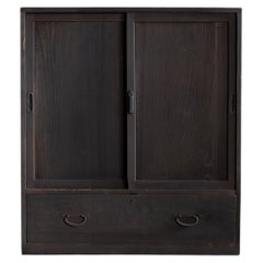Japanese Antique Cabinet with Sliding Doors, Early Showa Period ‘1926–’