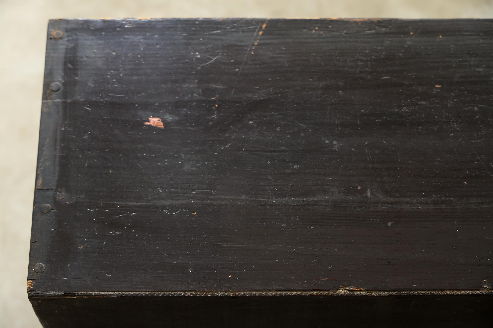 Armario antiguo japonés con puertas de celosía de madera, Wabi Sabi, Japandi en venta 10
