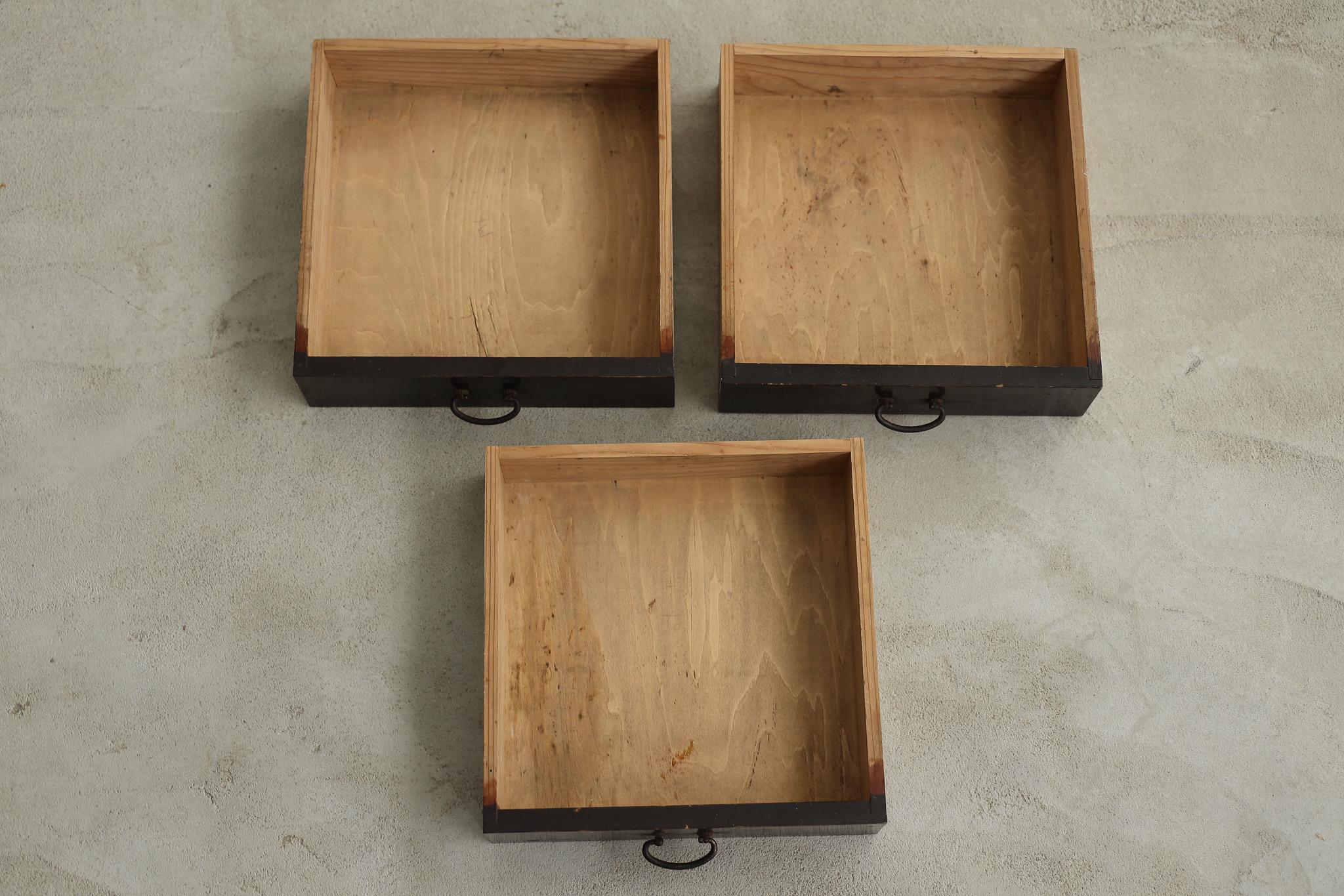 Armario antiguo japonés con puertas de celosía de madera, Wabi Sabi, Japandi en venta 12