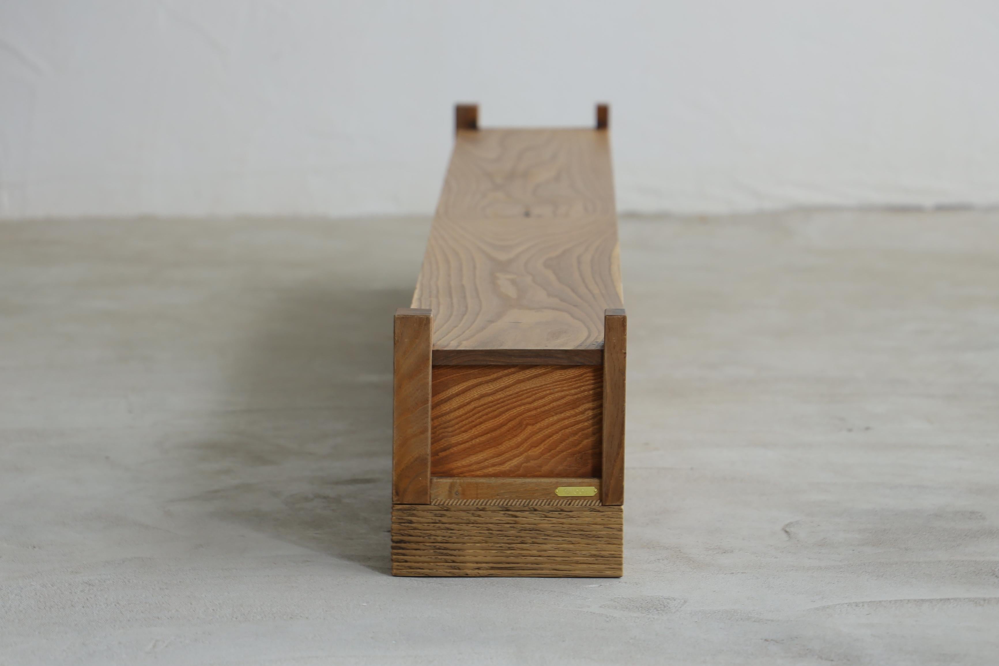 Meubles de rangement japonais anciens de rangement bas, Wabi Sabi, Japandi en vente 5