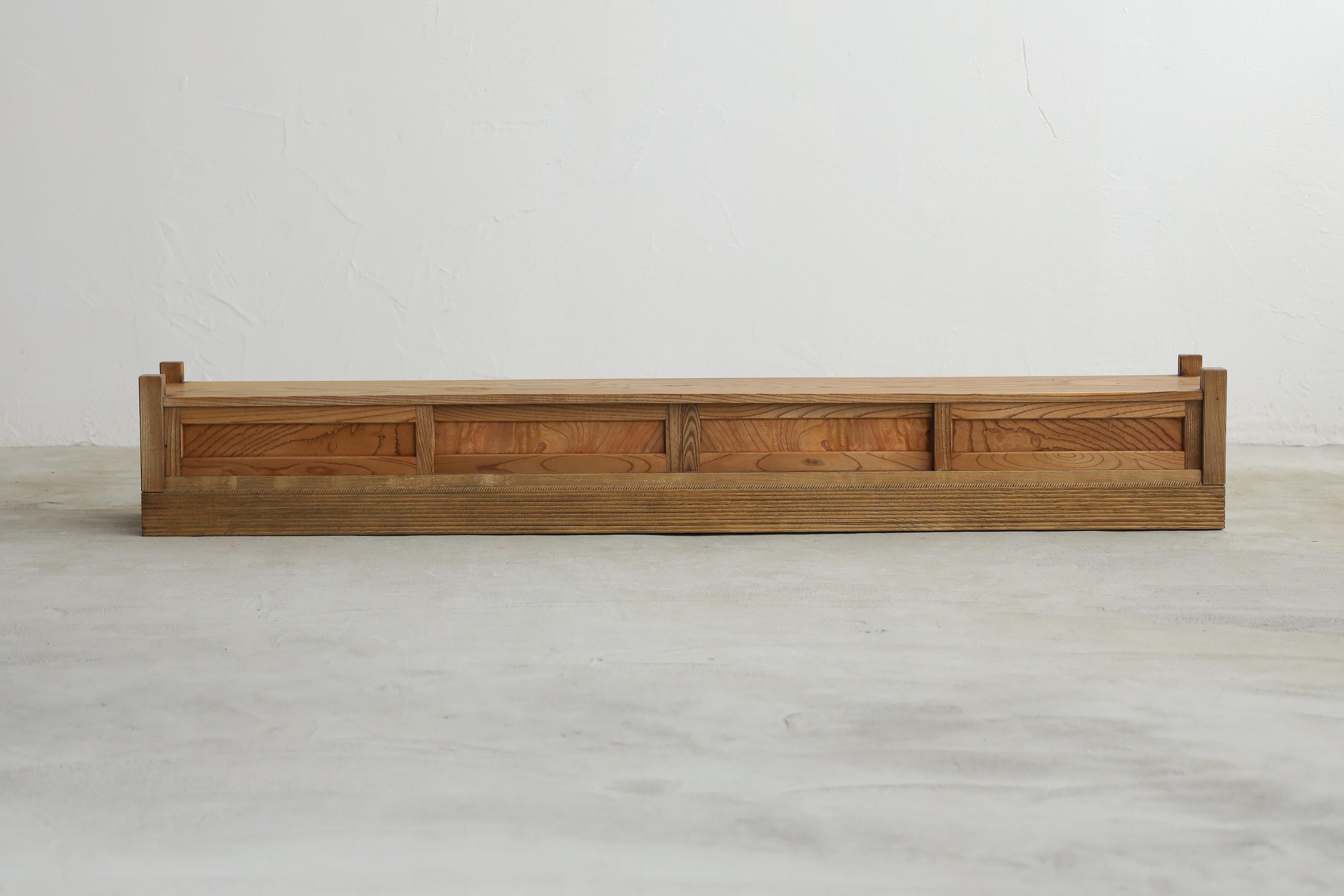 Meubles de rangement japonais anciens de rangement bas, Wabi Sabi, Japandi État moyen - En vente à Katori-Shi, 12
