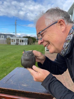 Japanese Cast Bronze "Owl" Censer