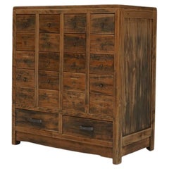 Japanese Antique Cedar Drawer Chest, 1940s–1960s, Japandi Wabi-Sabi