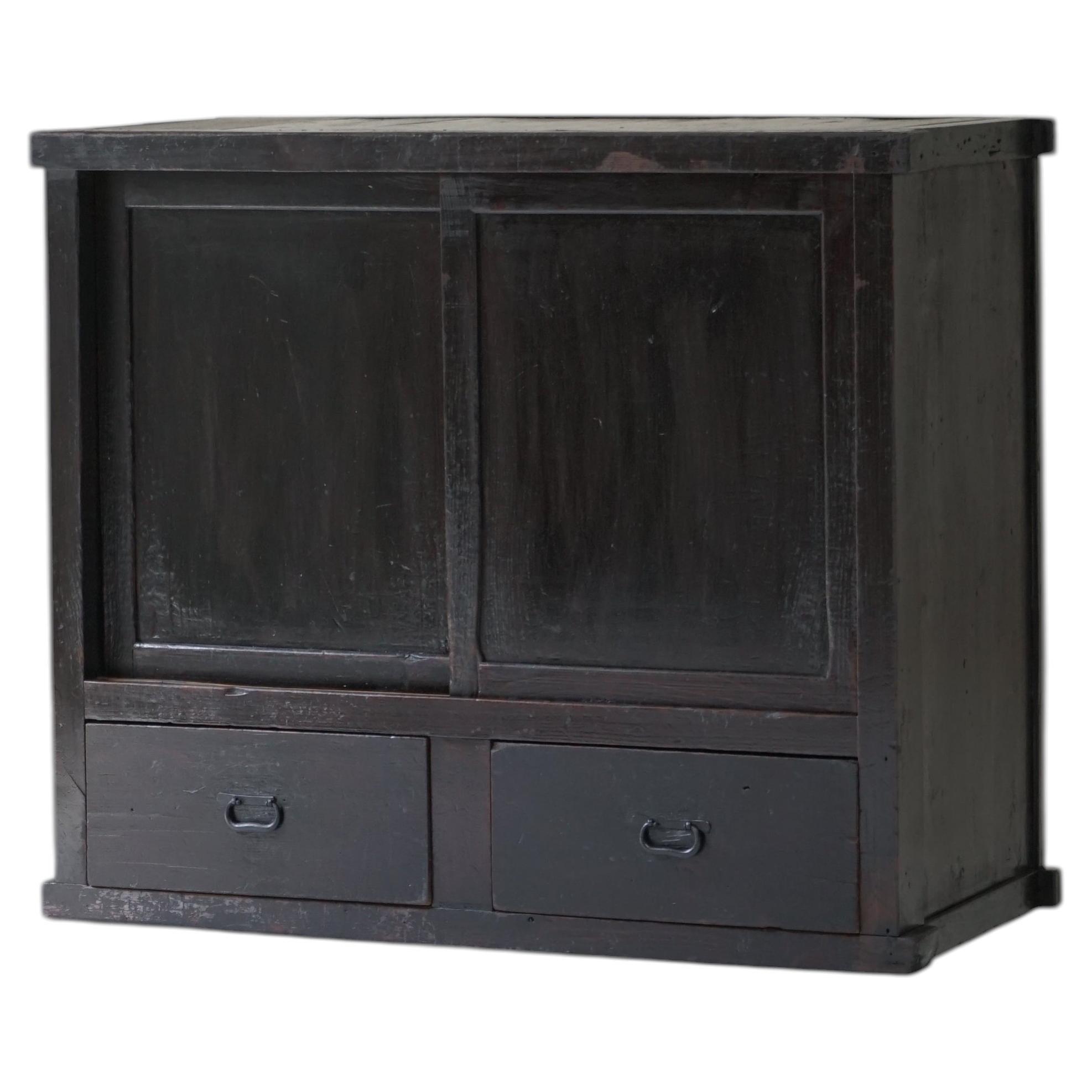 Meuble de rangement japonais ancien en cèdre, années 1900-1930, Wabi-Sabi