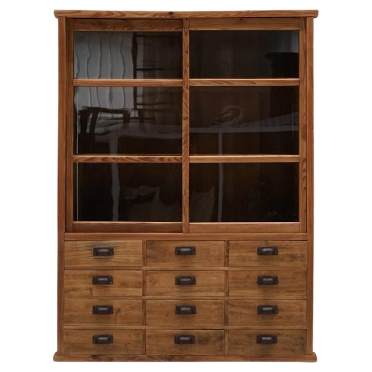 Japanese Antique Cedar Storage Cabinet, 1930s–1940s, Japandi Wabi-Sabi