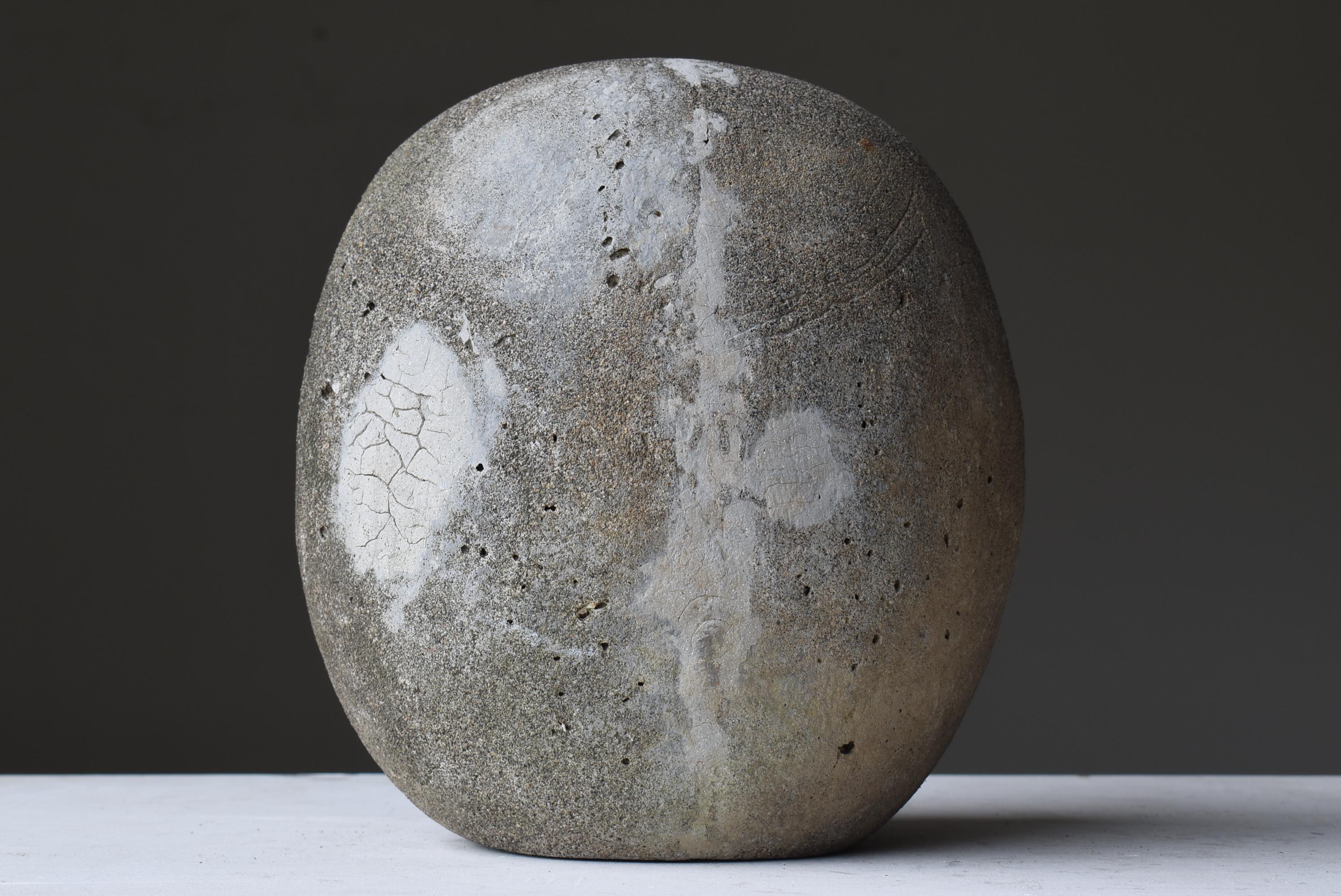 Japanese Antique Cement Daruma 1860s-1920s / Sculpture Wabi Sabi 5