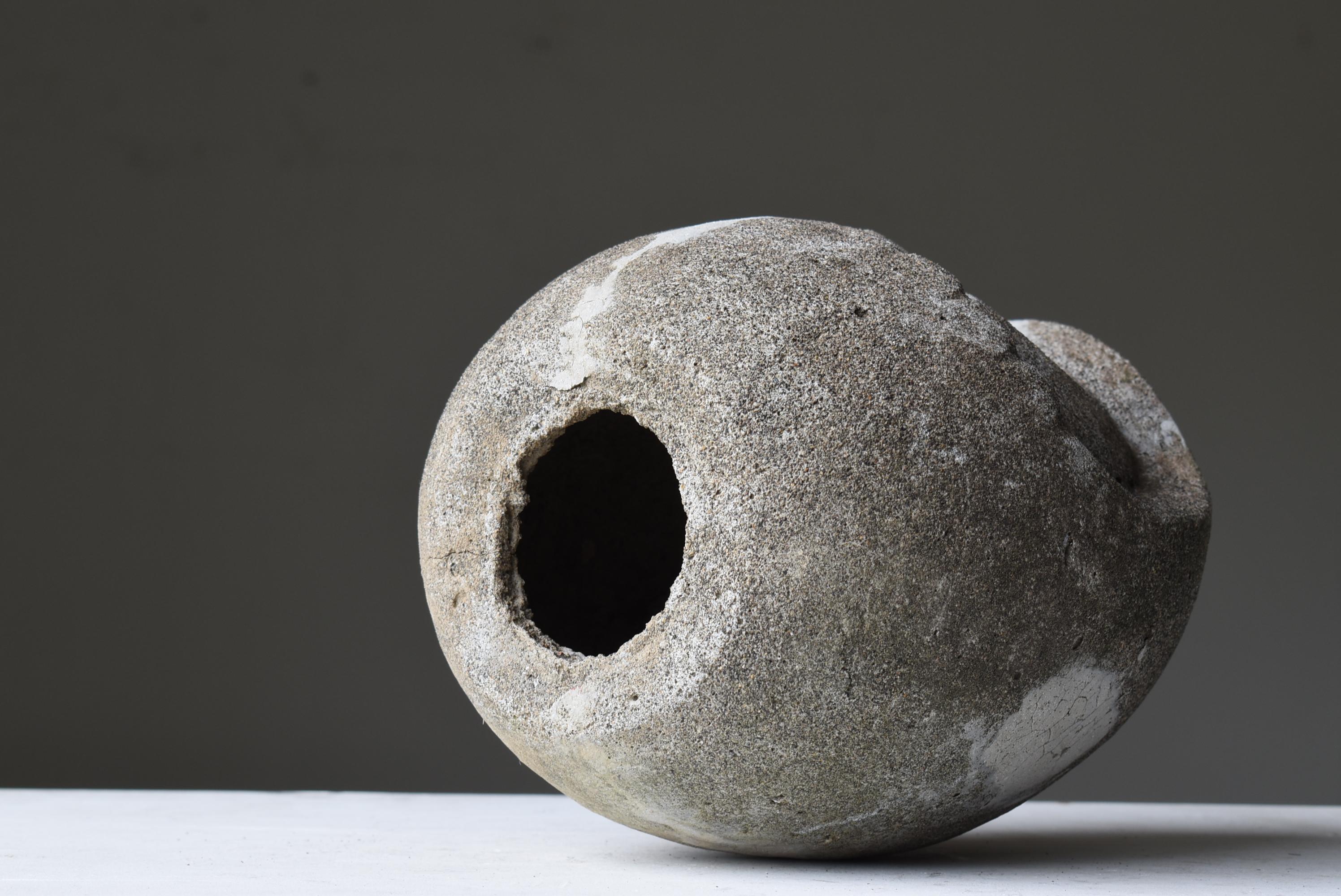 Japanese Antique Cement Daruma 1860s-1920s / Sculpture Wabi Sabi 8