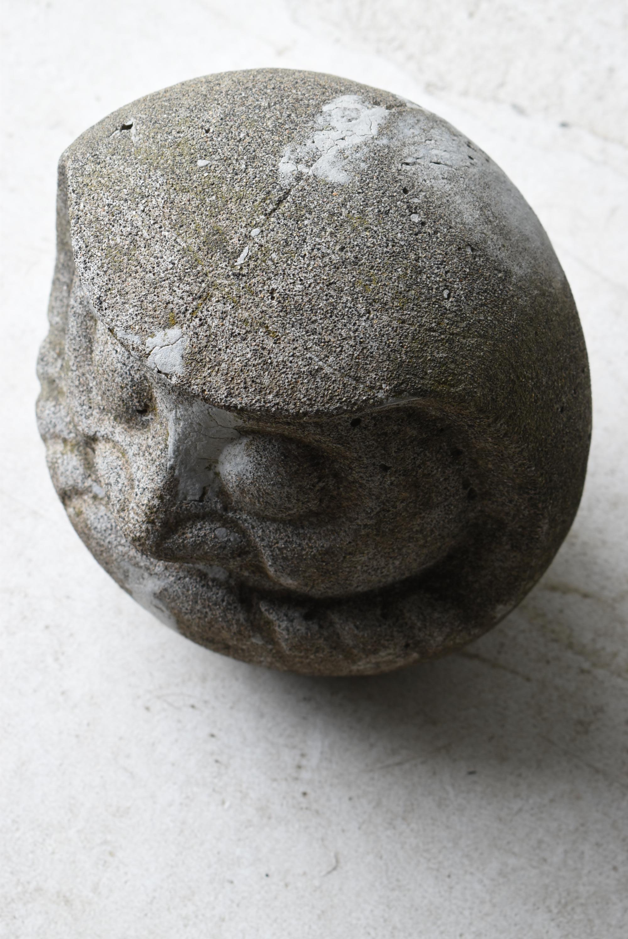 Japanese Antique Cement Daruma 1860s-1920s / Sculpture Wabi Sabi 9