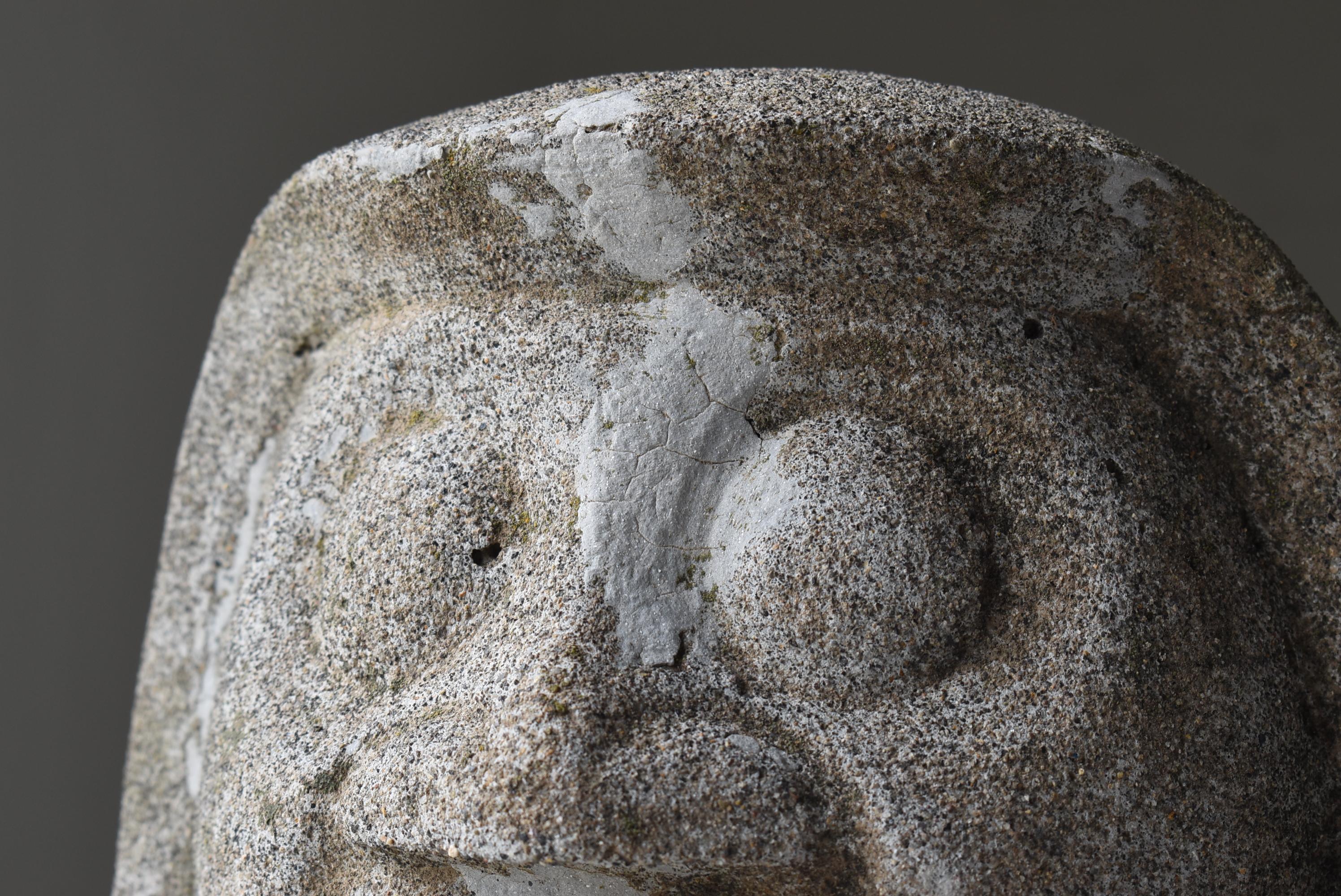 Japanese Antique Cement Daruma 1860s-1920s / Sculpture Wabi Sabi 1