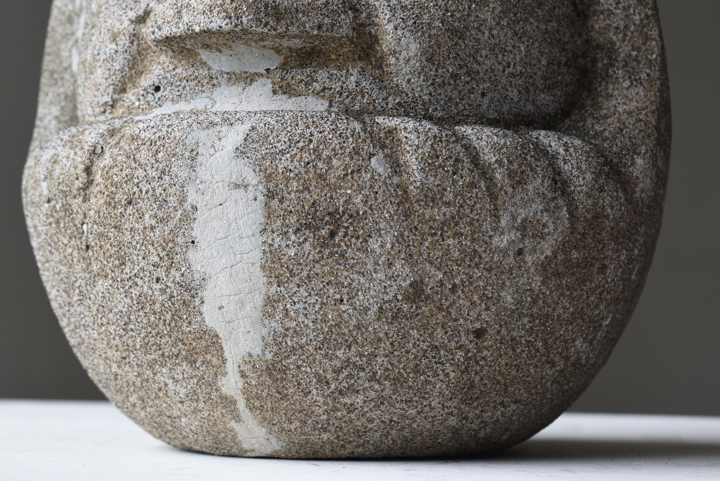 Japanese Antique Cement Daruma 1860s-1920s / Sculpture Wabi Sabi 2