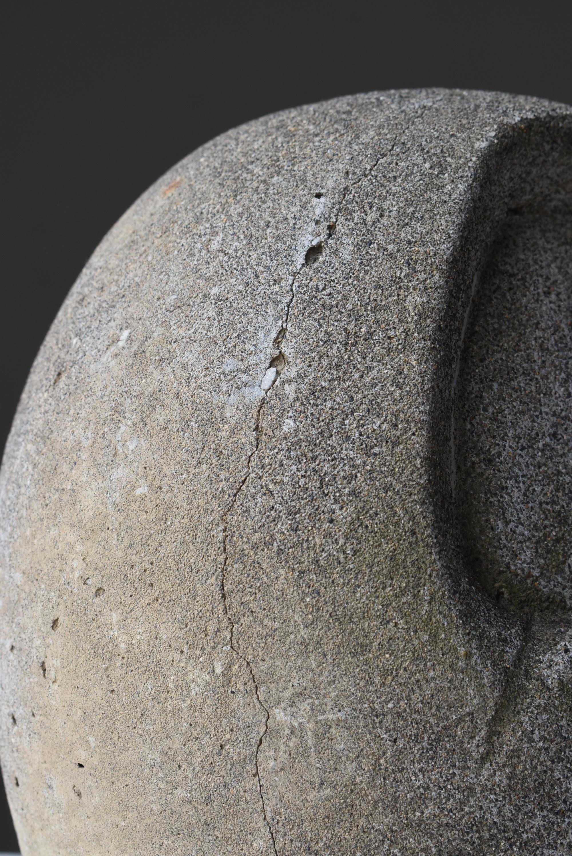 Japanese Antique Cement Daruma 1860s-1920s / Sculpture Wabi Sabi 4