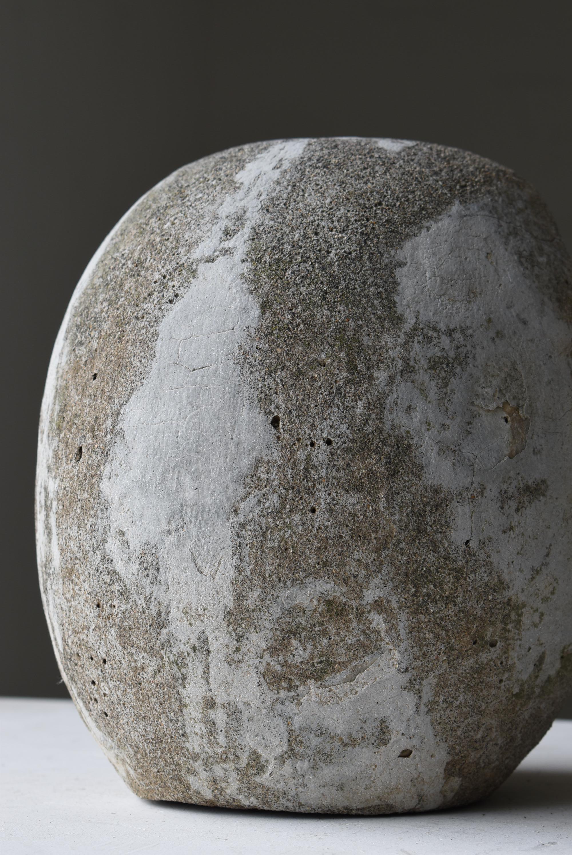 Japanese Antique Cement Daruma 1900s-1940s / Sculpture Wabisabi 5