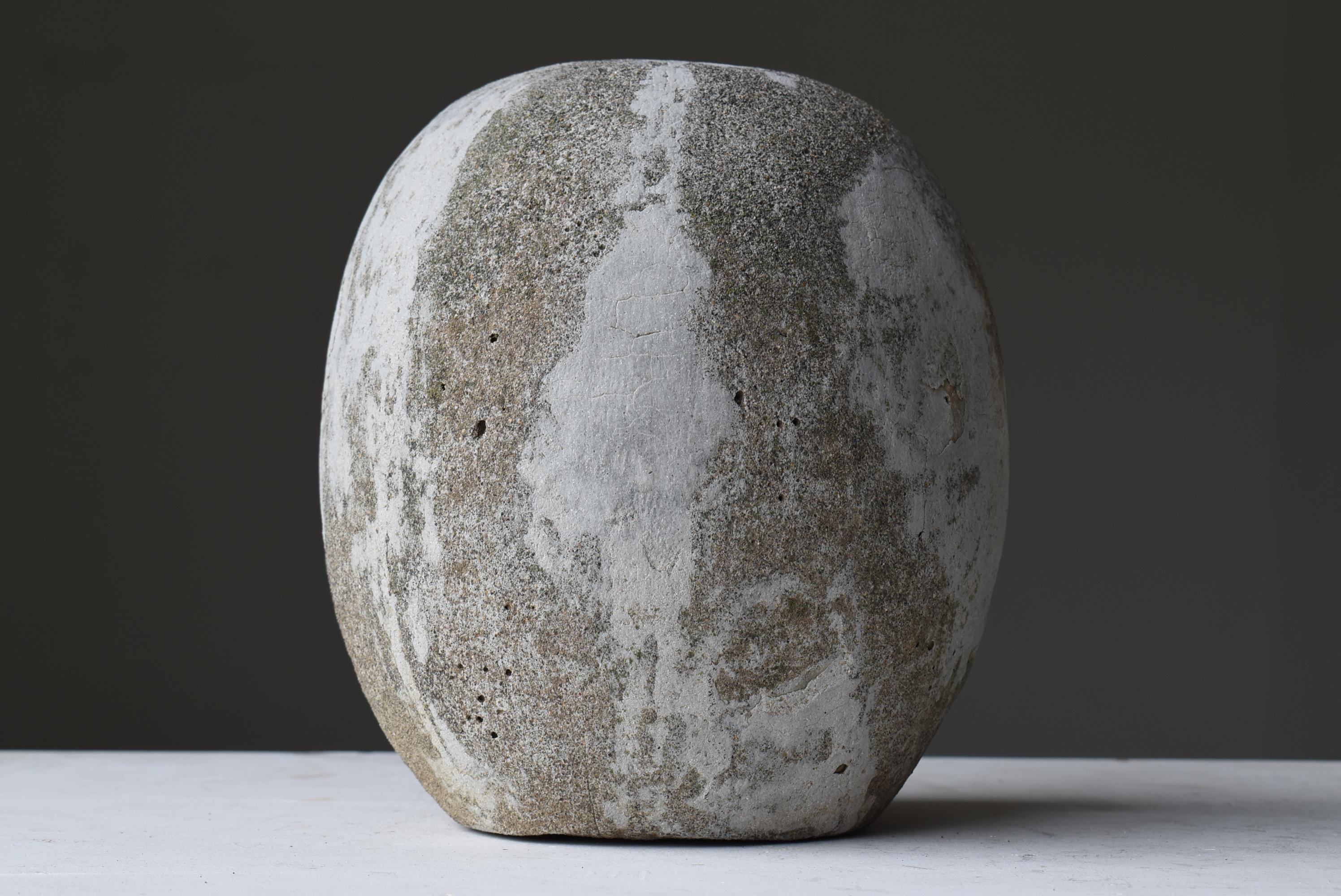 Japanese Antique Cement Daruma 1900s-1940s / Sculpture Wabisabi 4