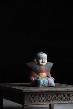 Japanese Antique Ceramic Fukusuke Figure 1912s-1926s / Doll Sculpture Wabi-Sabi