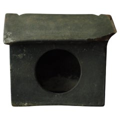 Japanische antike Keramik Zushi "KAWARA-ZUSHI" 1920-1930s/Objekt Wabi-sabi Mingei