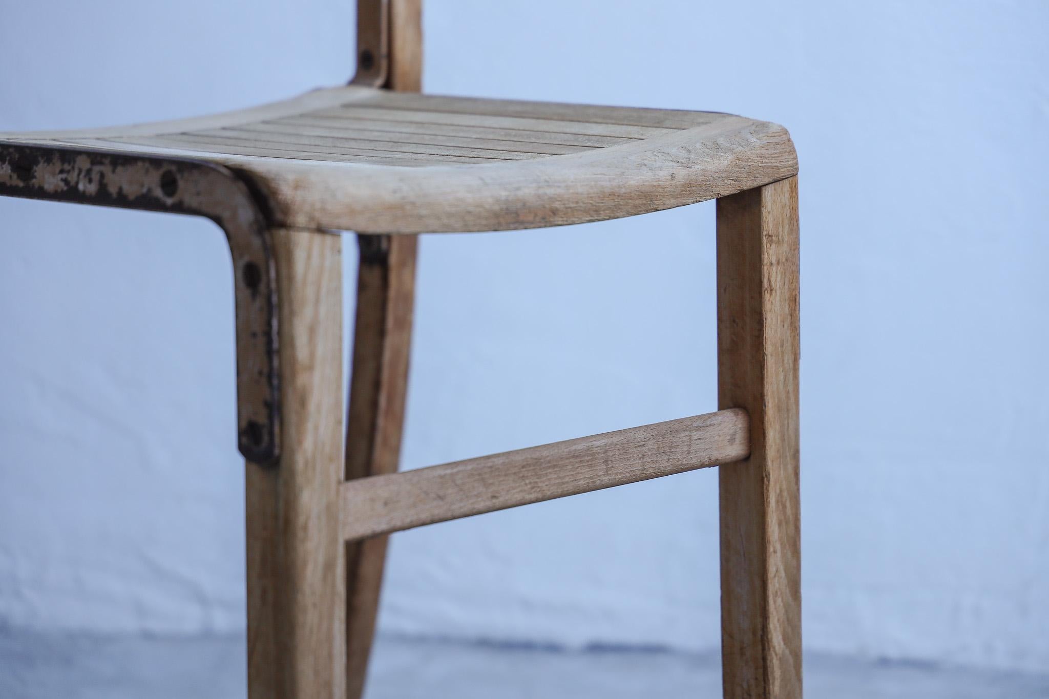 Japanese Antique Chairs, Rustic Wooden Chair, Wabi-Sabi For Sale 9