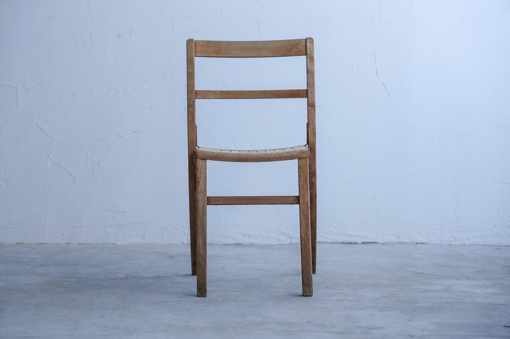 20th Century Japanese Antique Chairs, Rustic Wooden Chair, Wabi-Sabi For Sale