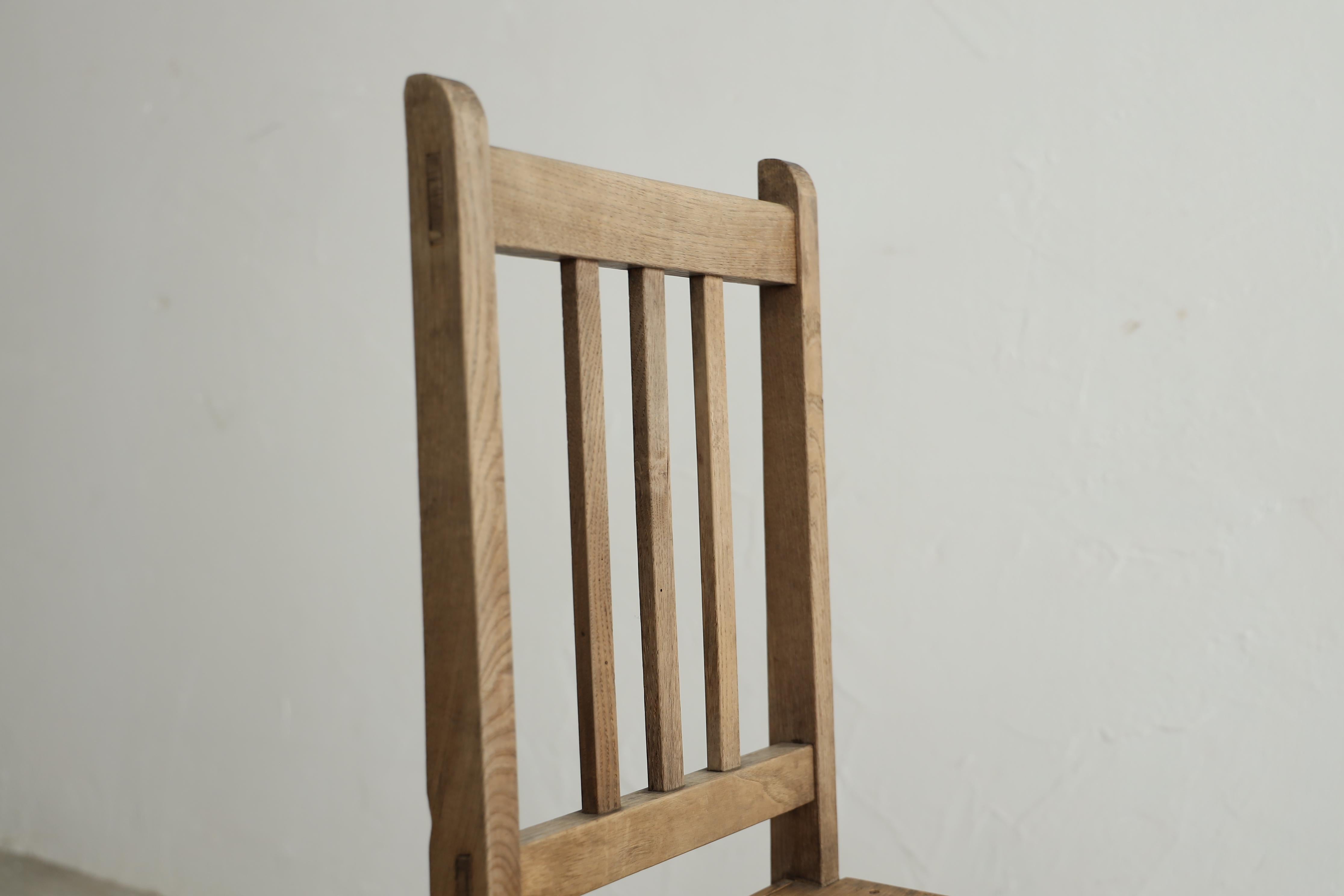 Japanese Antique Chairs, Primitive Wooden Chair, Wabi-Sabi For Sale 2