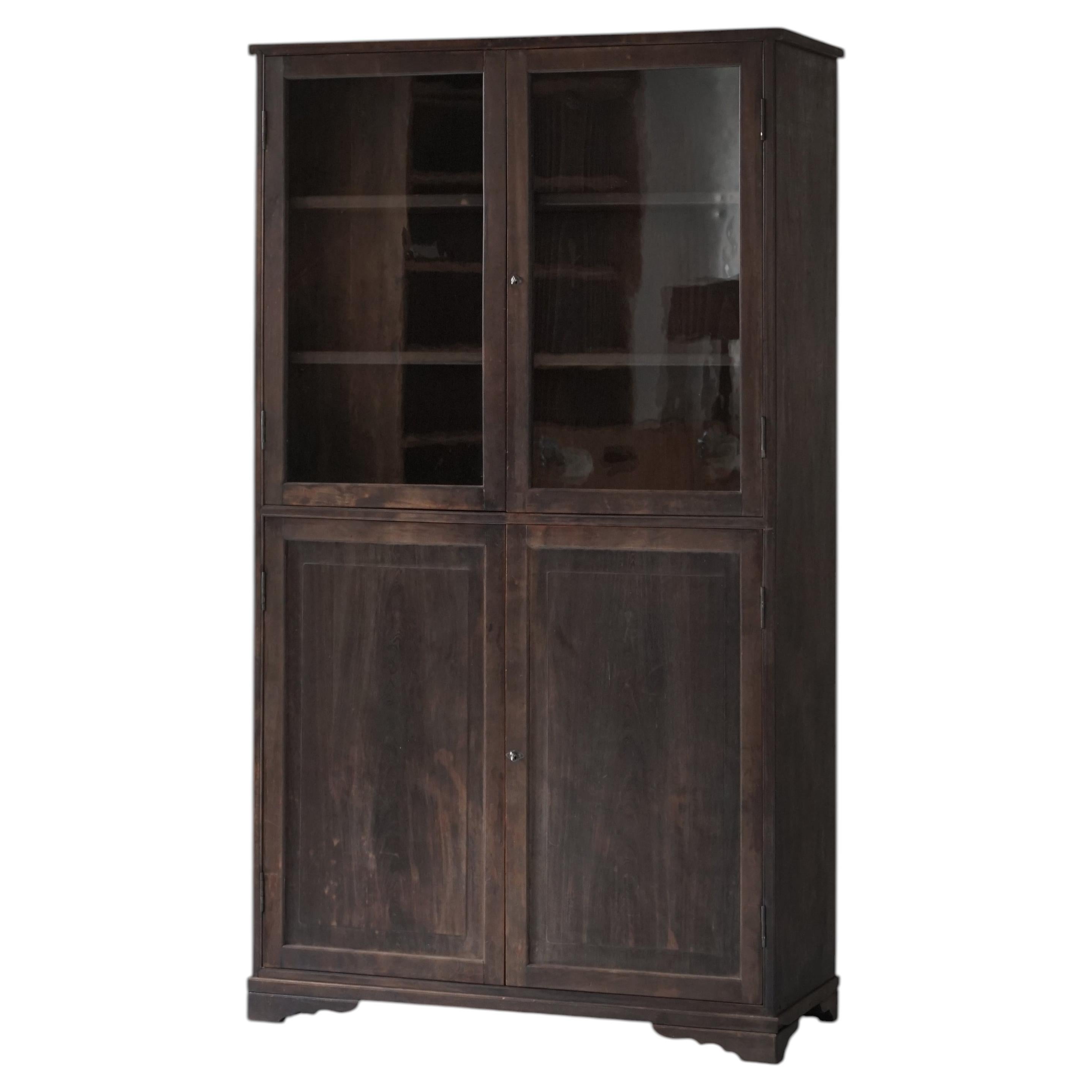 Japanese Antique Cherry Wood Cabinet, 1910s–1930s, Wabi-Sabi