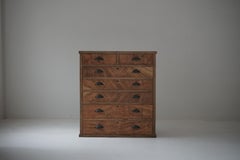 Japanese Antique Chest, 1930s–1950s, Keyaki, chestnut & Cedar, Japandi Wabi-Sabi