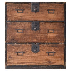 Japanese Antique Chest of Drawer 1860s-1920s / Tansu Wabi Sabi