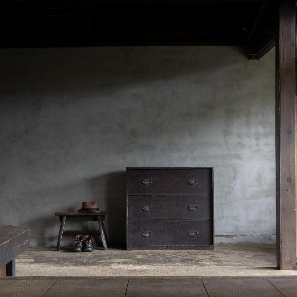 Antiguo Japonés, Cómoda, Era Meiji'1868-1912'Wabi Sabi 