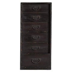 Antico giapponese, cassettiera periodo Meiji, fine XIX secolo, Wabi Sabi