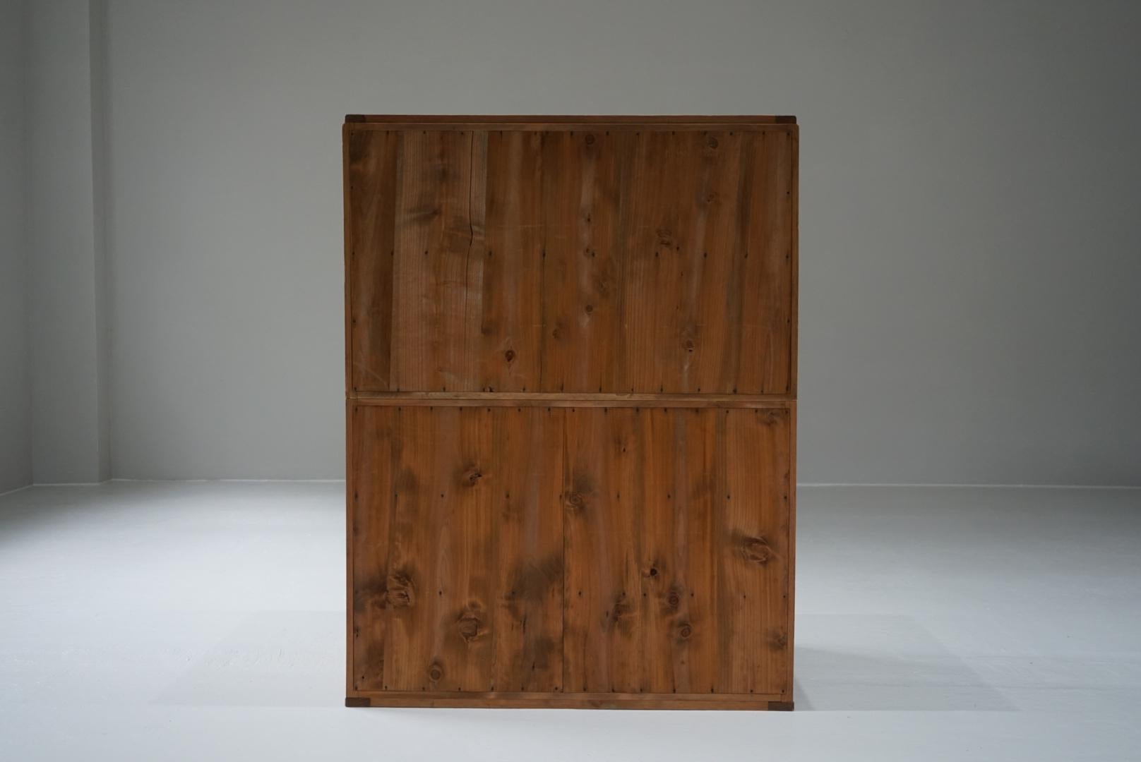 Japanese Antique Chest of drawers Storage shelves Zelkova wood Wabi-Sabi For Sale 14