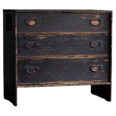 Japanese Antique Chest of Drawers "Tansu", Meiji Era '1868–1912'Wabi Sabi