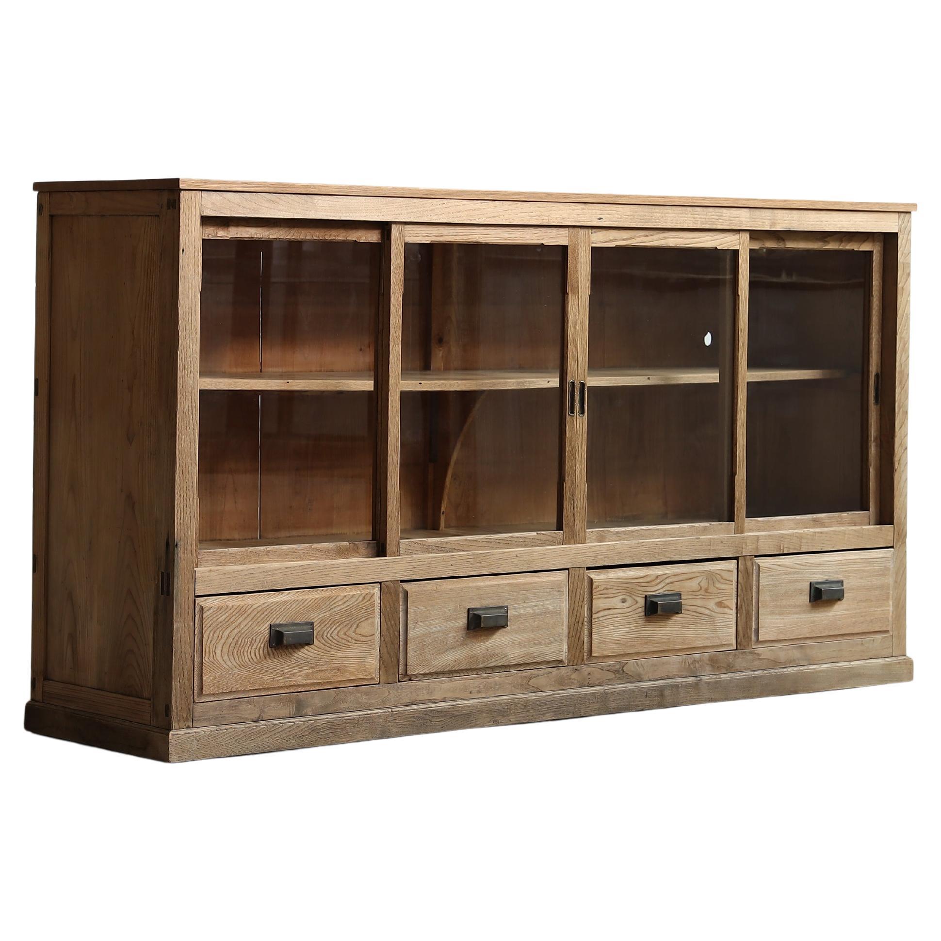 Japanese Antique chestnut cabinet , Sideboard, Wabi Sabi, Japandi