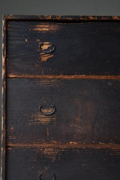 Japanese Antique Chests of Drawers 1800s-1860s/Tansu Storage Cabinet Wabisabi