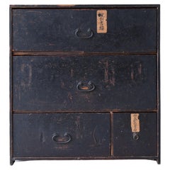 Japanese Antique Chests of Drawers 1800s-1860s/Tansu Storage Cabinet Wabisabi