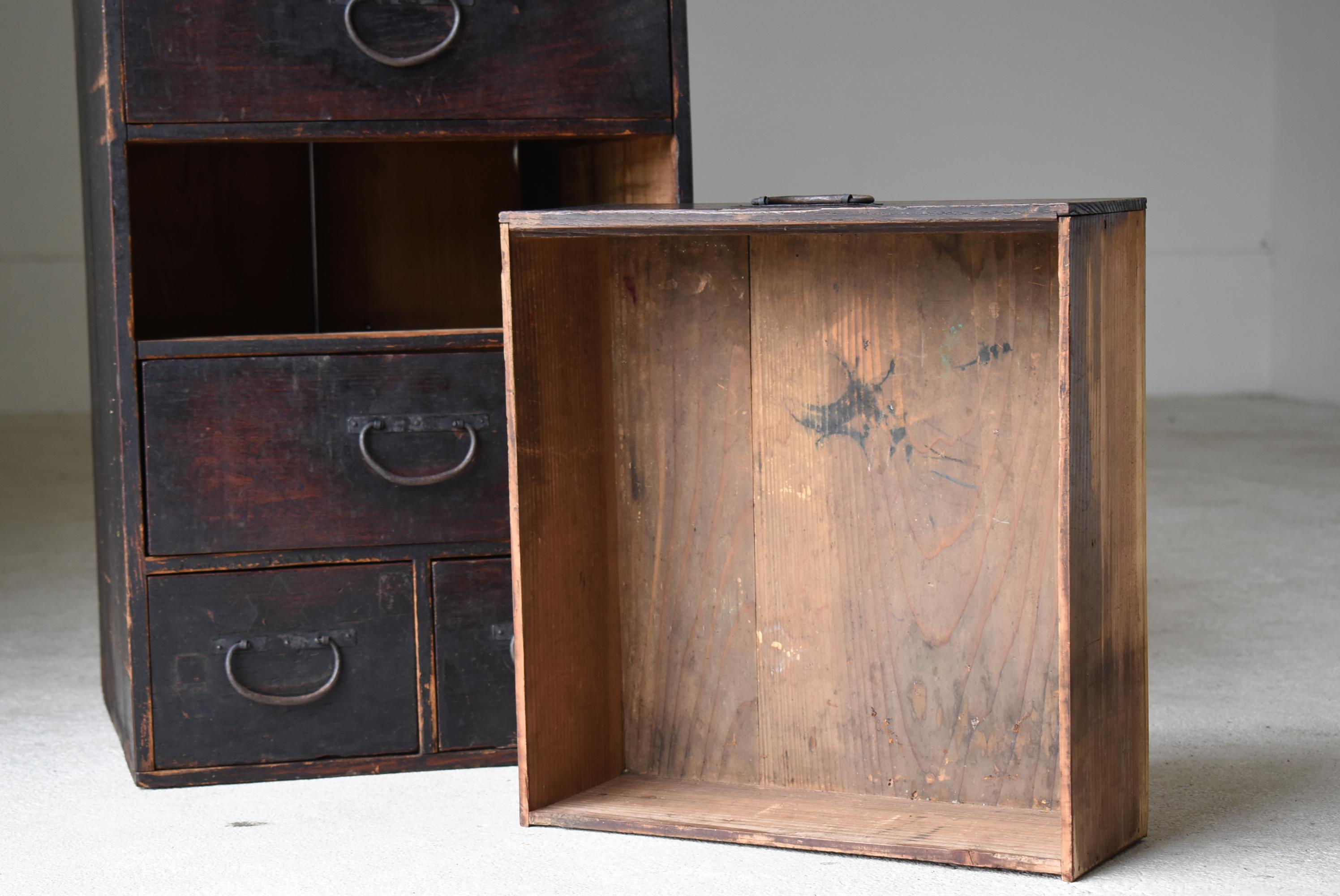 Japanese Antique Chests of Drawers 1860s-1900s /Tansu Storage Mingei Cabinet 4