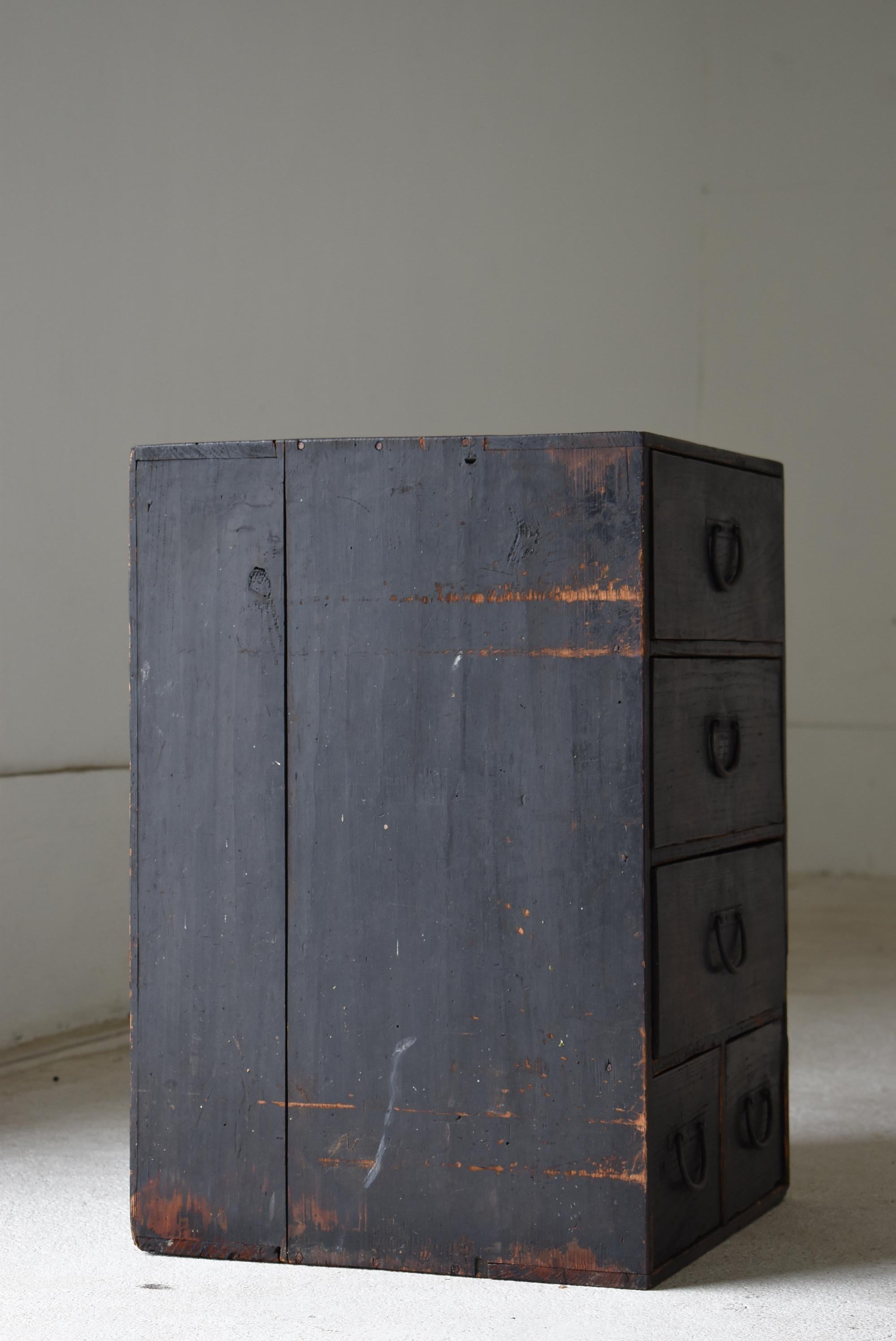 Japanese Antique Chests of Drawers 1860s-1900s /Tansu Storage Mingei Cabinet 6