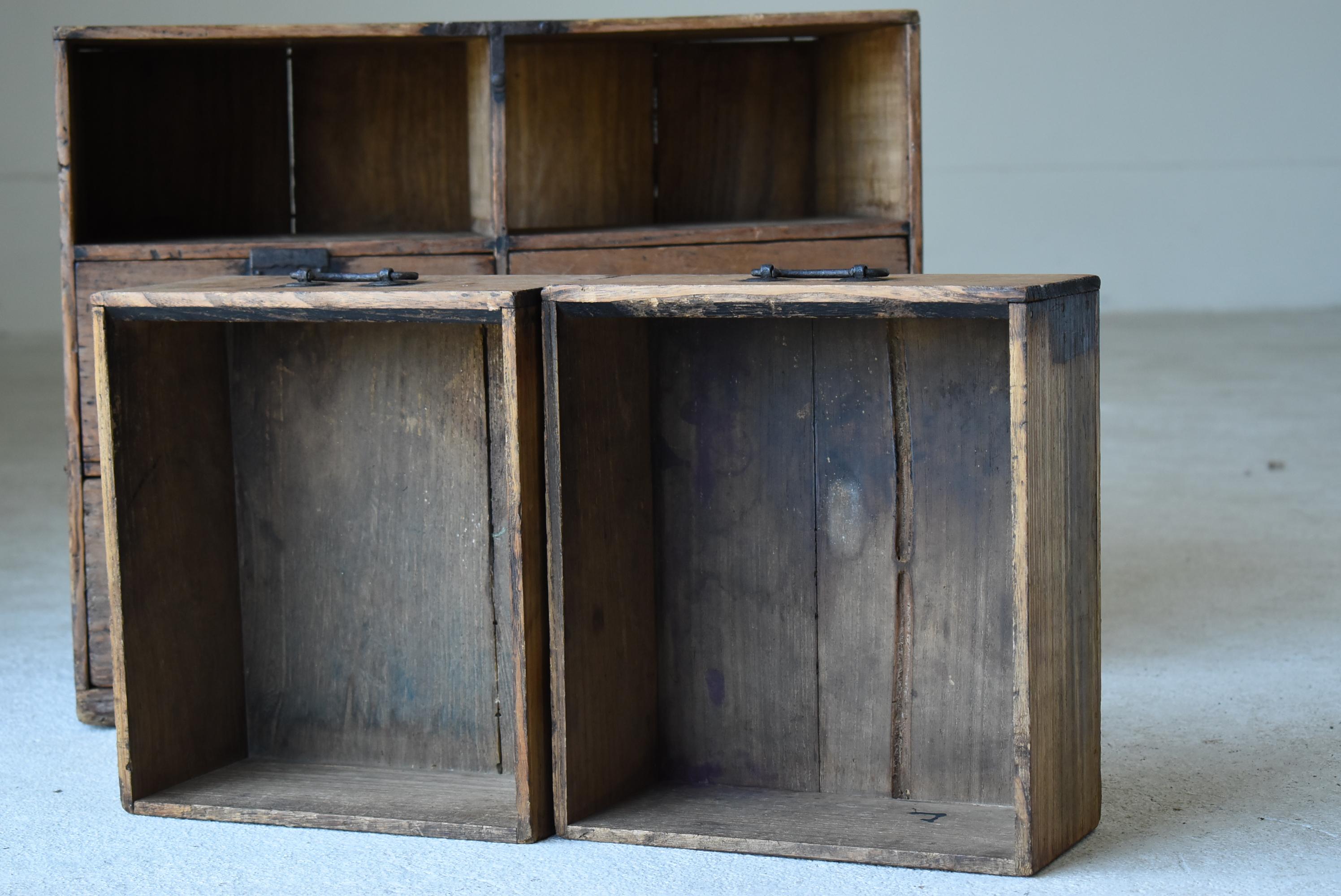 Japanese Antique Chests of Drawers 1860s-1900s /Tansu Storage Mingei Cabinet 2