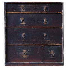 Japanese Antique Chests of Drawers 1860s-1900s / Tansu Storage Mingei Cabinet
