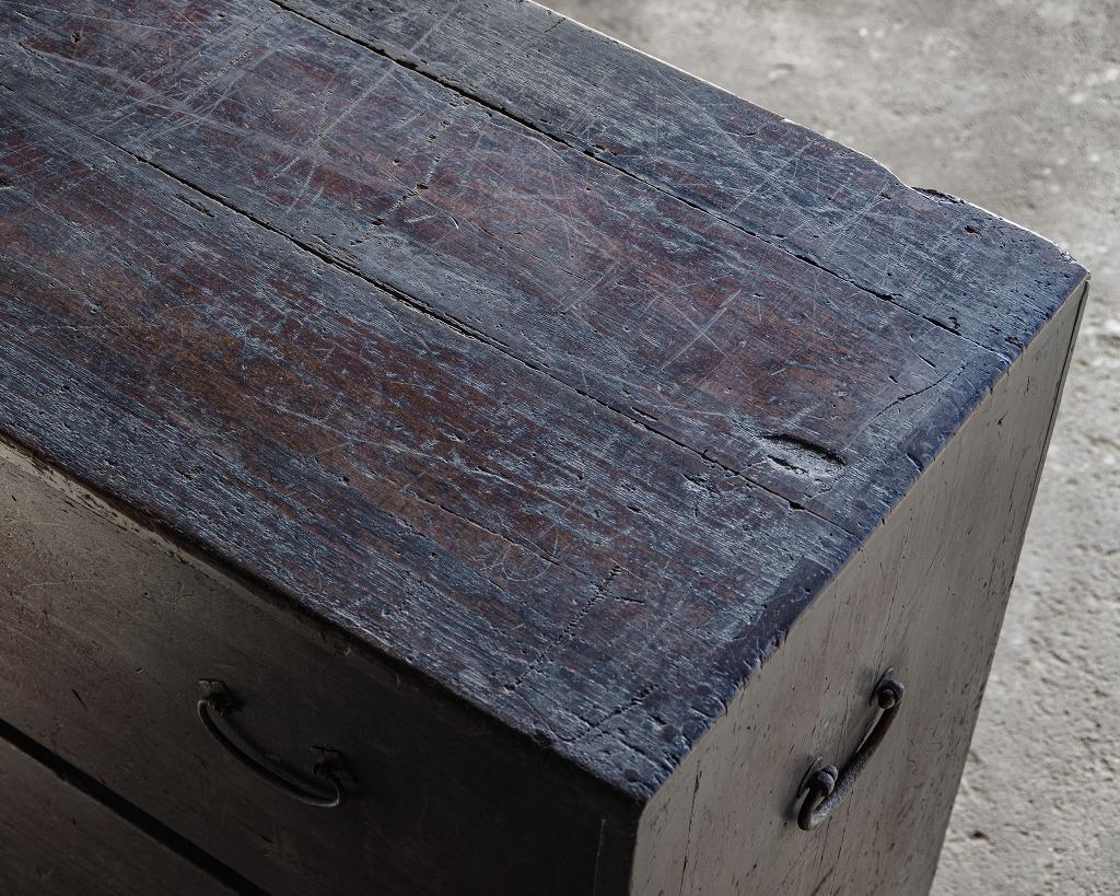 Japanese Antique Tansu Chests of drawers, Late Edo Period'Late 1800s', Wabi Sabi For Sale 9