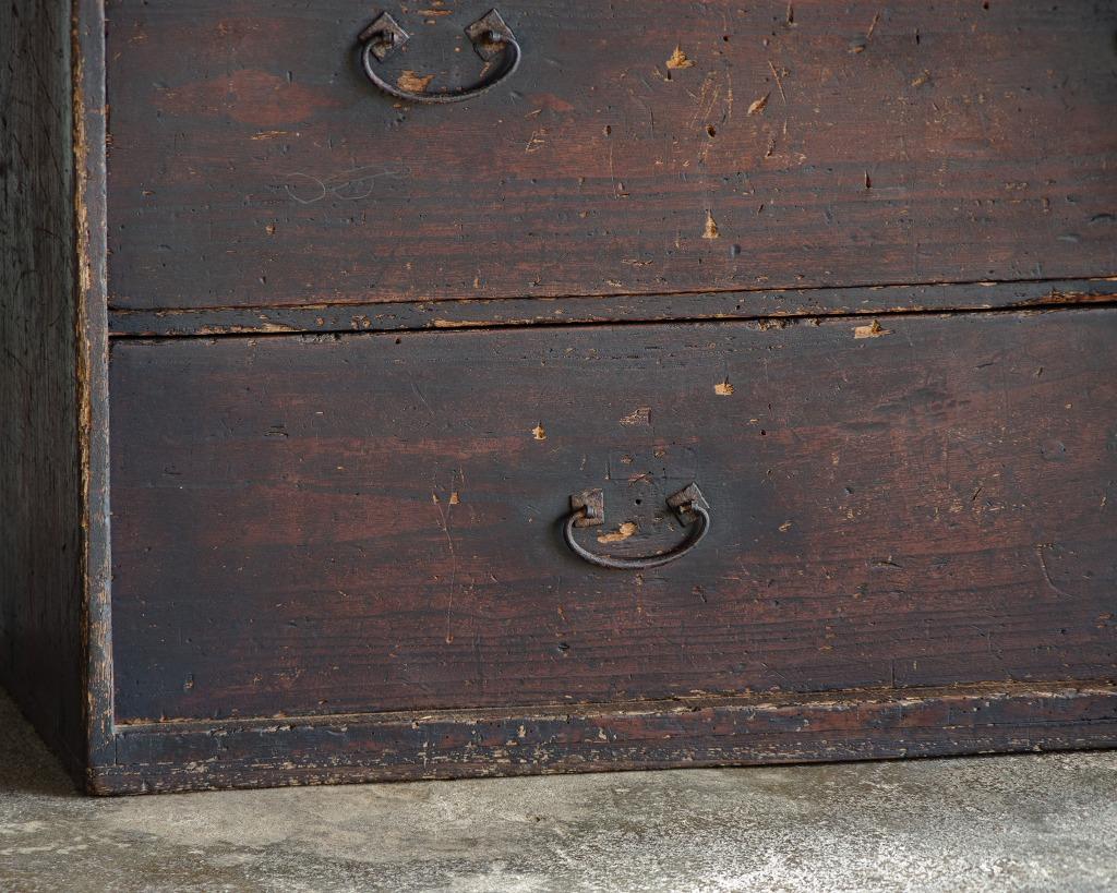 Japanese Antique Tansu Chests of drawers, Late Edo Period'Late 1800s', Wabi Sabi For Sale 1