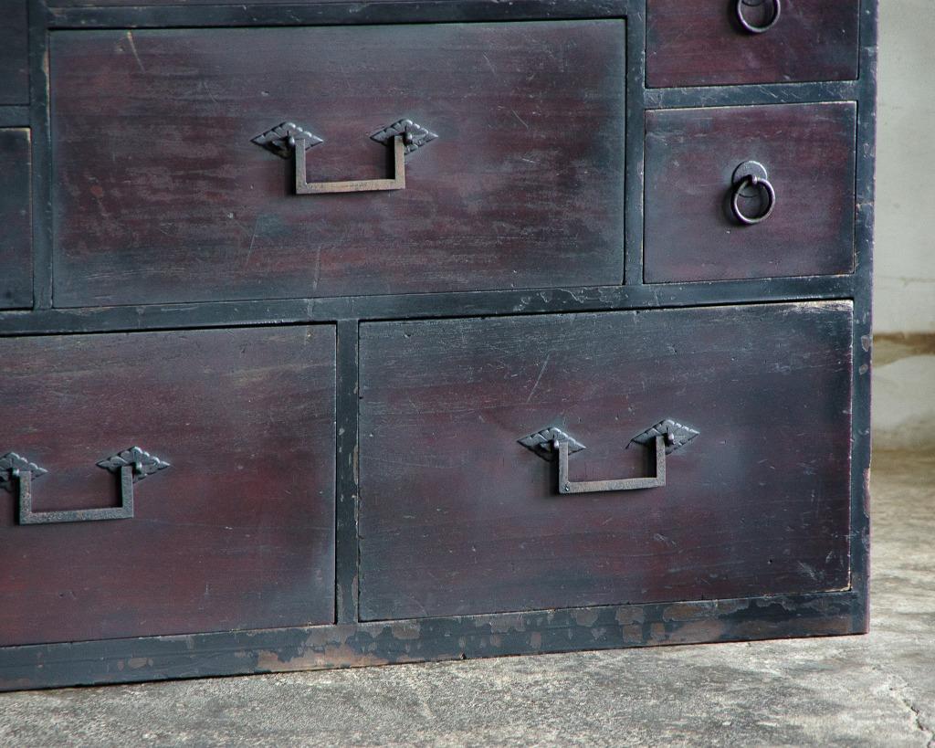 Cassettiera antica giapponese, epoca Meiji'1868-1912'Wabi Sabi in vendita 3