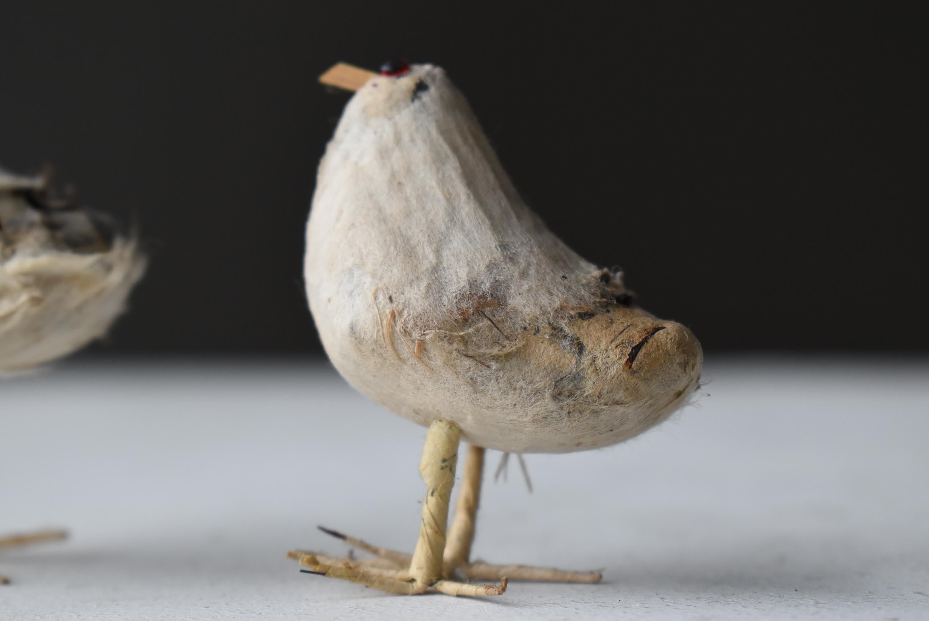 Wood Japanese Antique Chicken Object 1860s-1900s / Animal Sculpture Wabi Sabi For Sale