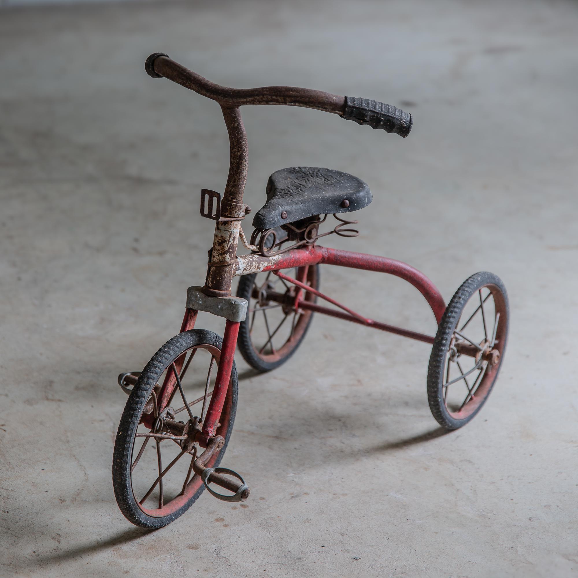 Japanischer antiker Kinderwagen aus Japan von Nichibei Fuji, Fahrrad, frühes 20. Jahrhundert (Stahl) im Angebot