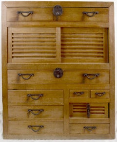 Japanese Antique Choba Tansu (Merchant Chest) Meiji Era