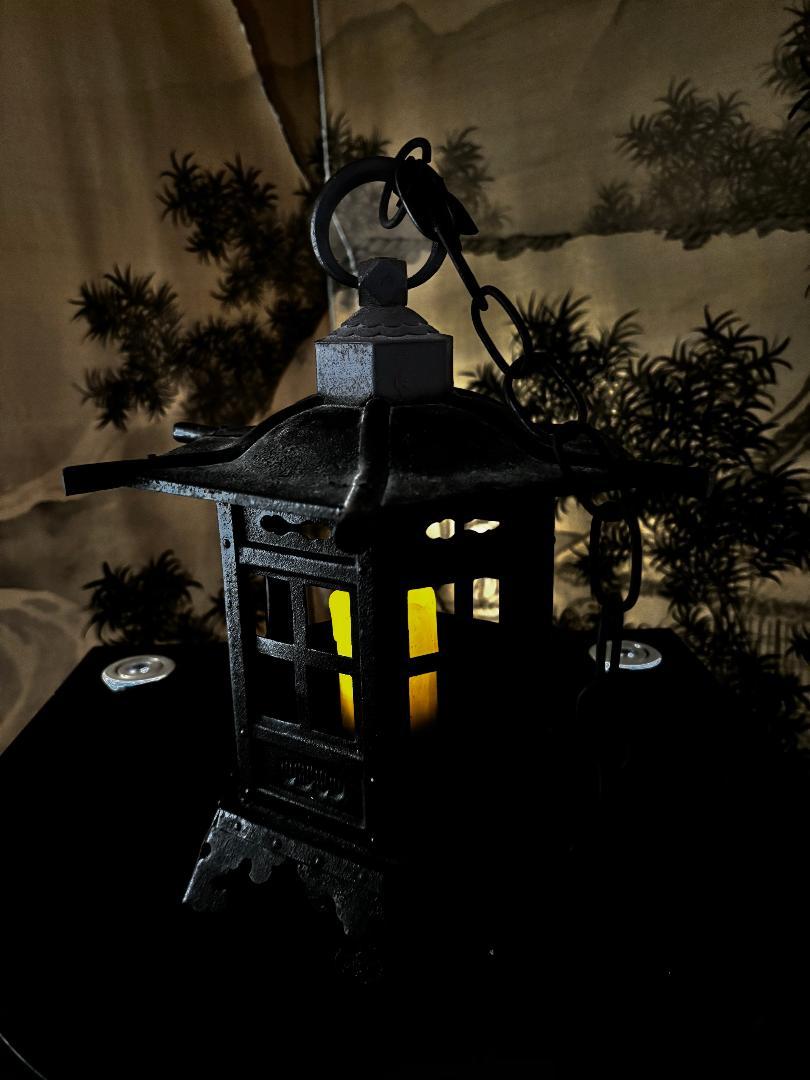 Japanese Antique Classic Sun And Moon Garden Lantern, Signed For Sale 3