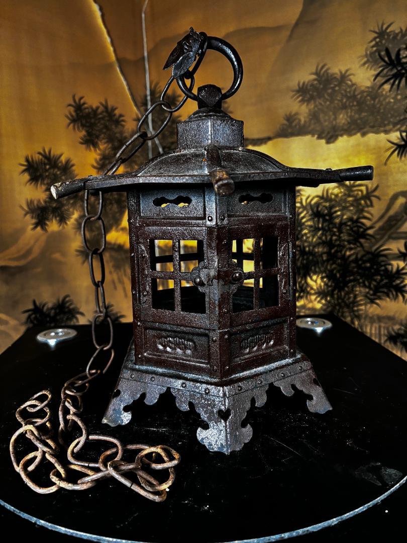 Japanese Antique Classic Sun And Moon Garden Lantern, Signed For Sale 8